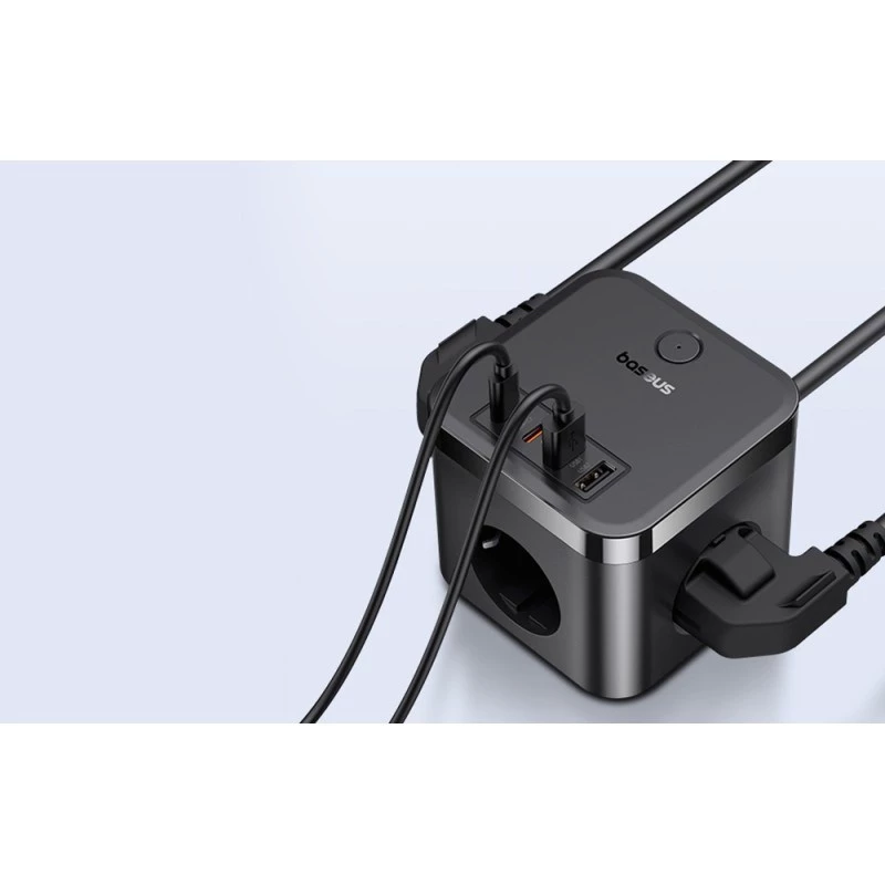 Baseus PowerCombo universeel meervoudig stopcontact binnenelement zwart