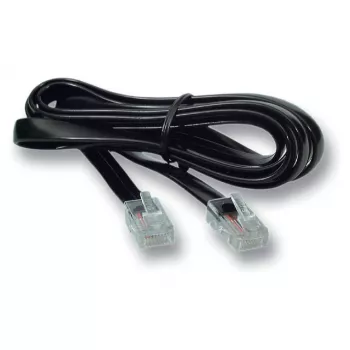 EFB Modulaire kabel zwart, 2 x RJ10 (4/4) stekker, 1:1, 15,0 m