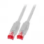 EFB RJ45 Patchkabel Cat.6A S/FTP LSZH Draka UC900 TM21 grijs 0,2m