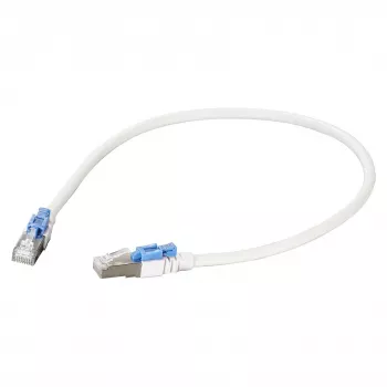 EFB RJ45-patchkabel Cat.6A S/FTP LSZH BC AWG26 afsluitbaar wit 0,5m