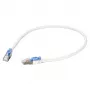 EFB RJ45-patchkabel Cat.6A S/FTP LSZH BC AWG26 afsluitbaar wit 0,5m