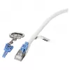 EFB RJ45-patchkabel Cat.6A S/FTP LSZH BC AWG26 afsluitbaar wit 0,5m