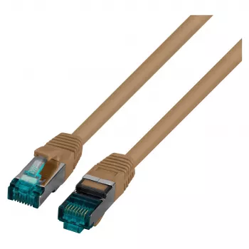 EFB RJ45-patchkabel Cat.6A S/FTP LSZH bruin 0,15m