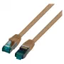 EFB RJ45-patchkabel Cat.6A S/FTP LSZH bruin 0,15m