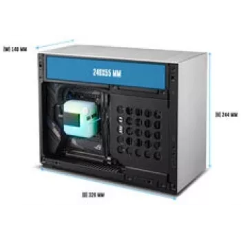 Lian Li x DAN Cases A4-H2O pc-behuizing, mini-behuizing, Mini-ITX, PCIe 5.0 riser - zilver