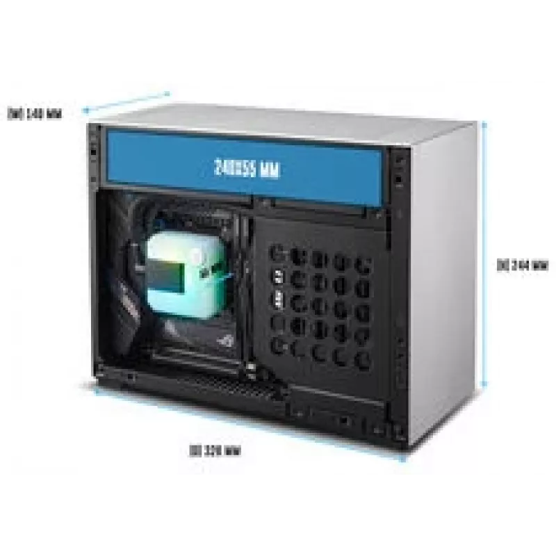 Lian Li x DAN Cases A4-H2O pc-behuizing, mini-behuizing, Mini-ITX, PCIe 5.0 riser - zilver