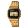 Casio A159WGEA-1DF Vintage unisex digitaal horloge met roestvrijstalen band, goud/zwart (A159WGEA-1DF)
