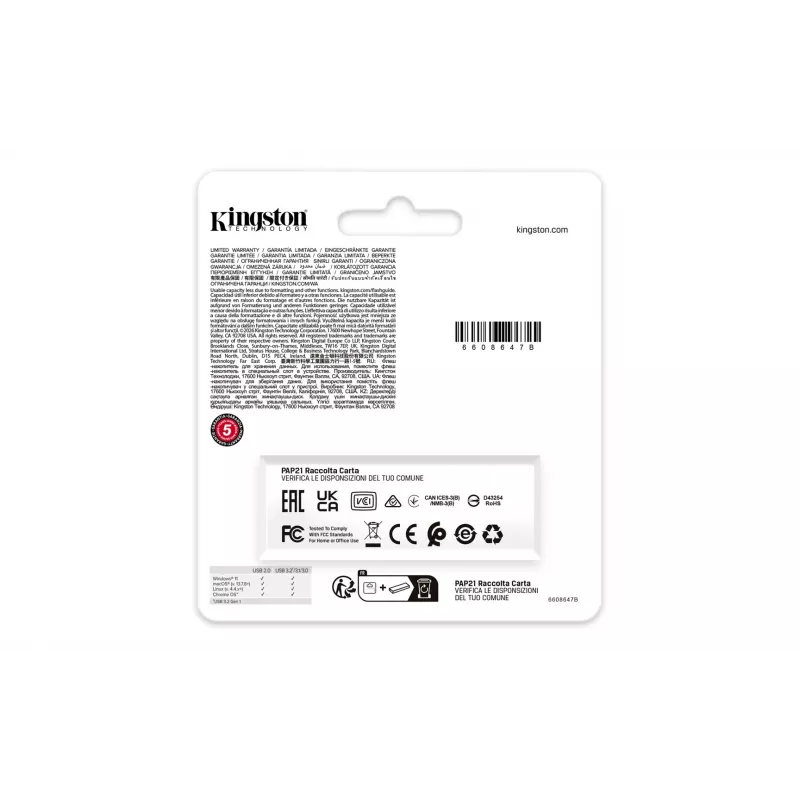 Kingston Technology DataTraveler 512GB draagbare USB 3.2 Gen 1 Exodia zwart/paars