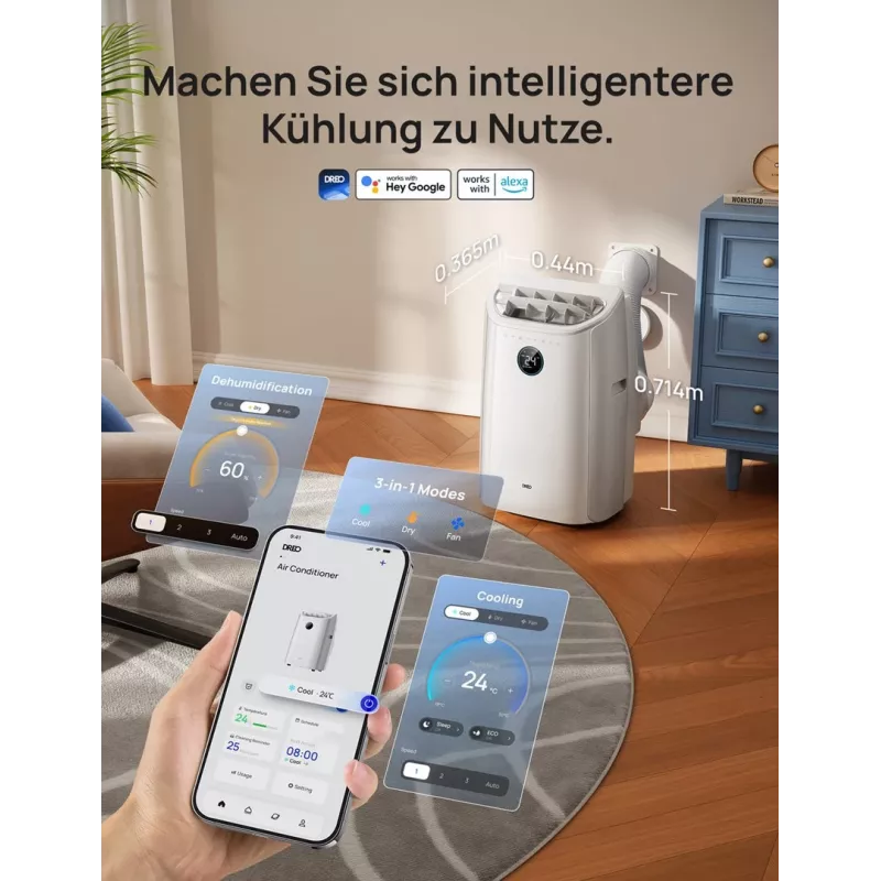 Dreo - draagbare airconditioner, AC515 - Smart (vrachtlevering)