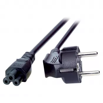 EFB netkabel randaardestekker 90° - C5 180°, zwart, 1,8 m, 3 x 0,75 mm