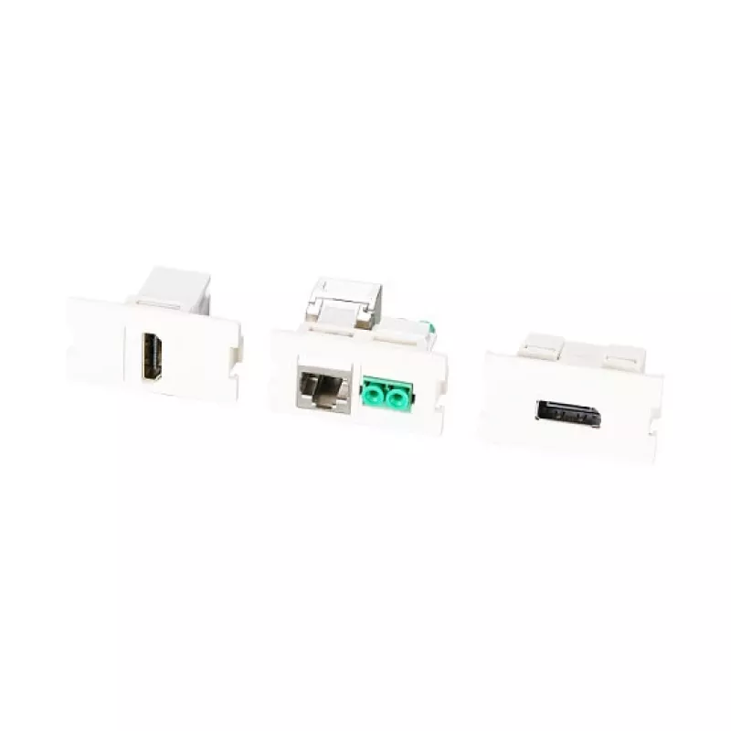EFB multifunctionele framset met 1- en 2-poorts adapter Keystone-formaat (HDMI, USB,