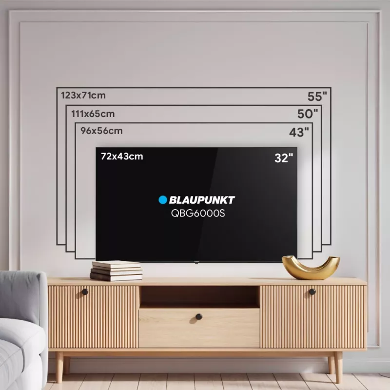 Blaupunkt QLED TV | 32QBG6000S | 32 inch | Smart TV | Google TV | zwart