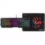 A4TECH BLOODY USB B1700 B140N +ES7 + BP-50M USB/ esports zwart USB set (toetsenbord+muis+muismat) (EN)