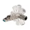EFB Elektronik 88035P8.1 - RJ-45 - zilver - stekker - zink - Cat6 - 22/26
