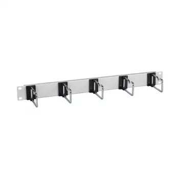 EFB-Elektronik 48,30cm (19) 1HE kabelgeleidingspaneel, 5 x stalen beugel 75 mm, frontplaat RAL9005 Fabrikant: EFB Elektronik (699980TS.1)