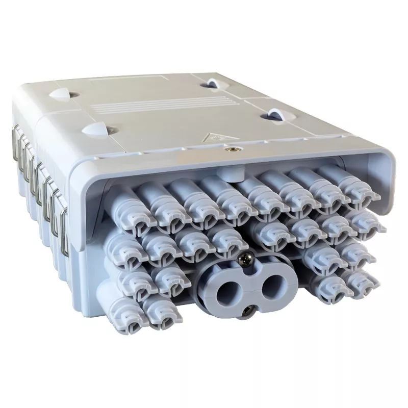 FTTH IP65 outdoor glasvezel-aansluitbox Fabrikant FTTH-BOX-OUT-5 voor 48 vezels, 24 adapters, lascassette inbegrepen
