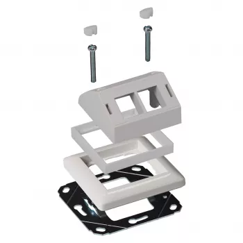 Adapterframe EFB Elektronik ET-25092.8 voor designcompatibiliteit met Gira RAL9003 voor ET-25092.x en FTTH-OUTLET-xx