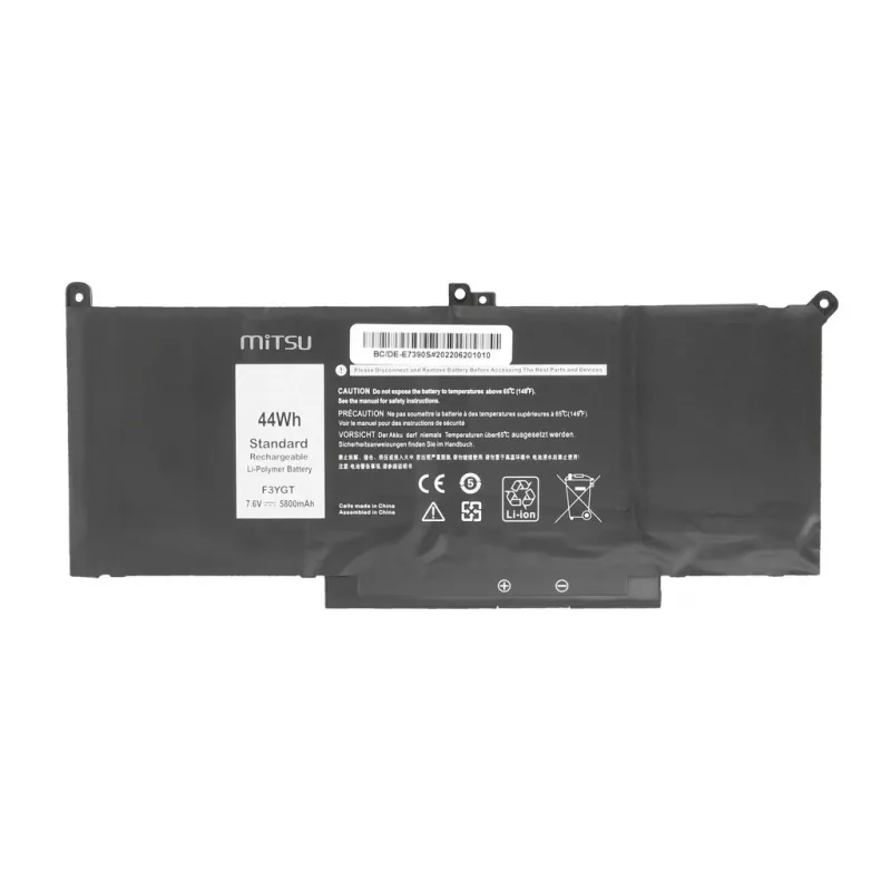 Accu voor Dell Latitude 7390, 7490 5800 mAh (44 Wh) 7,6 - 7,4 V