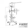 TV-standaard vloerstandaard 37-70/WEISS TVS-70T-02-W Gembird