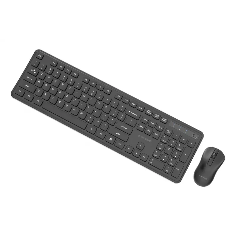 Gembird KBS-WPS-01 draadloze toetsenbord-muisset, Engels, zwart