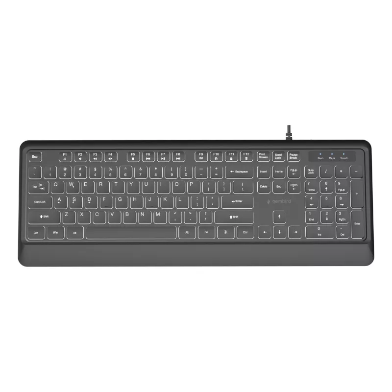 Toetsenbord multimedia USB ENG/ZWART KB-UML-04 Gembird