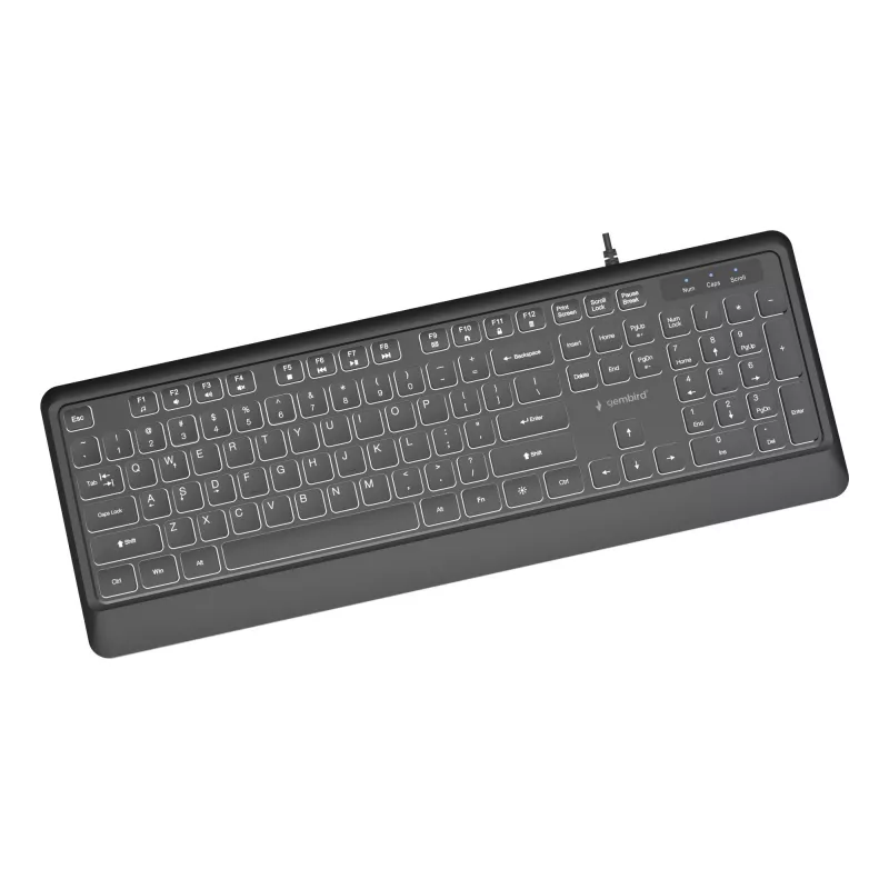 Toetsenbord multimedia USB ENG/ZWART KB-UML-04 Gembird