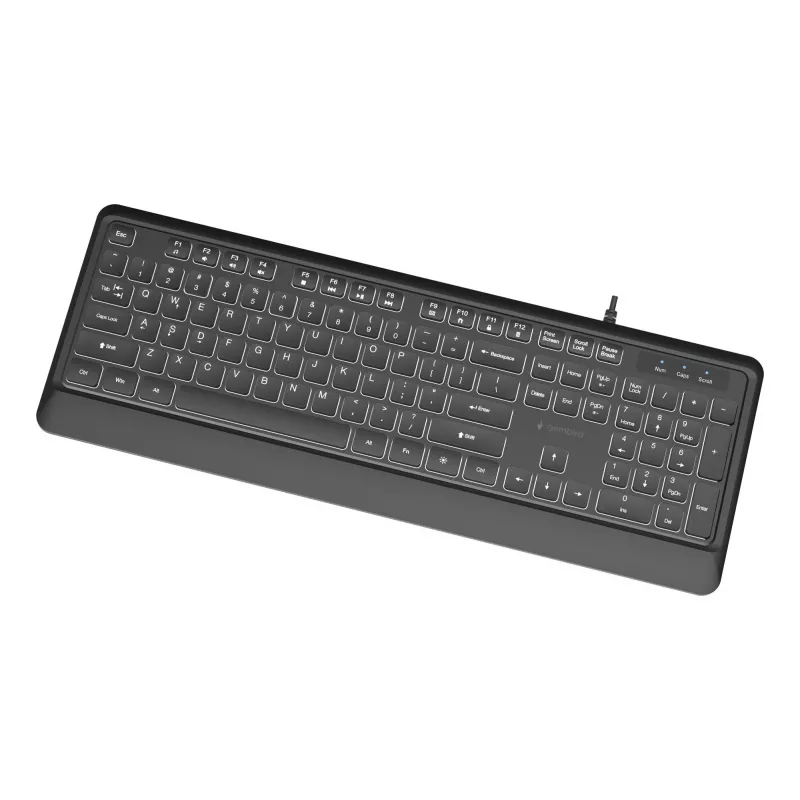 Toetsenbord multimedia USB ENG/ZWART KB-UML-04 Gembird