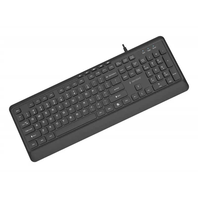Toetsenbord multimedia USB ENG/zwart KB-MCH-05 Gembird