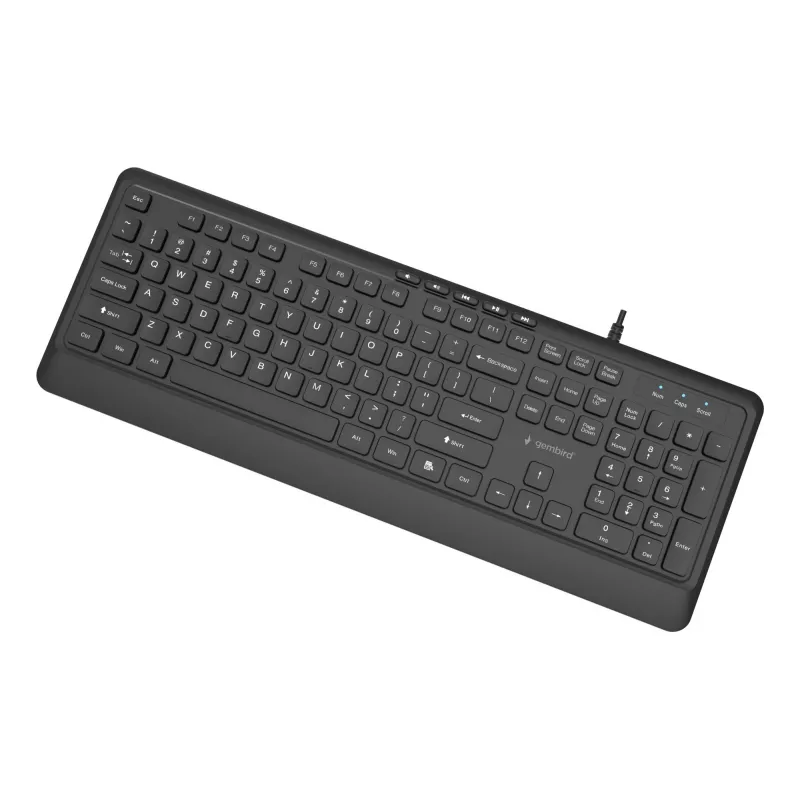 Toetsenbord multimedia USB ENG/zwart KB-MCH-05 Gembird