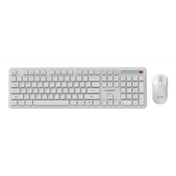 Toetsenbord + muis draadloos ENG/WIT KBS-WPS-01-W Gembird