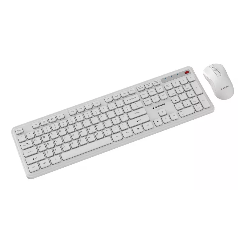 Toetsenbord + muis draadloos ENG/WIT KBS-WPS-01-W Gembird