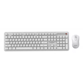 Gembird KBS-WPS-01-W-CYRL draadloze toetsenbord-muisset, cyrillisch, wit
