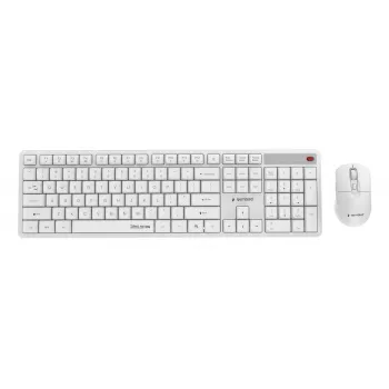 Toetsenbord + muis draadloos ENG/WIT KBS-WMS-01-W Gembird