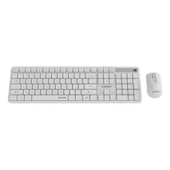 Toetsenbord + muis draadloos ENG/WIT KBS-WMS-01-W Gembird