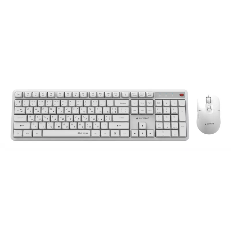 Toetsenbord + muis draadloos KBS-WMS-01-W-CYRL Gembird
