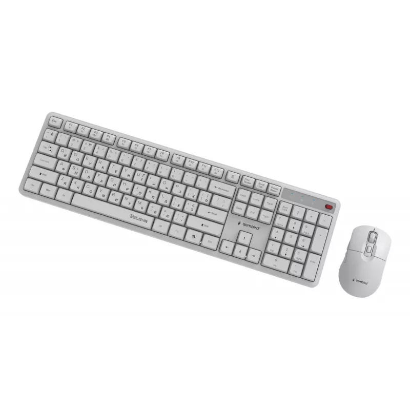 Toetsenbord + muis draadloos KBS-WMS-01-W-CYRL Gembird
