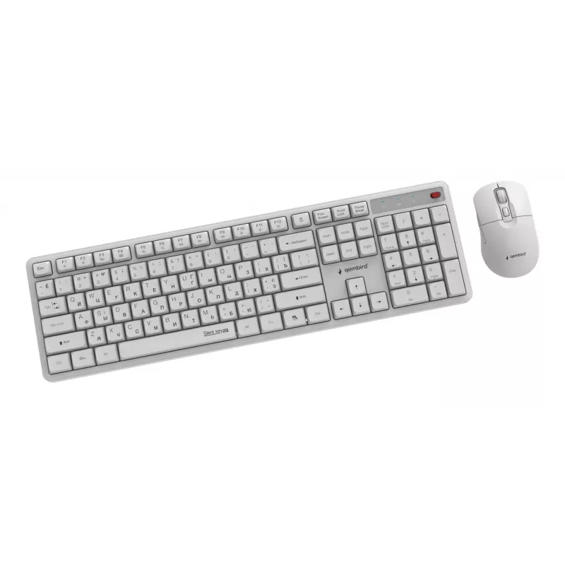 Toetsenbord + muis draadloos KBS-WMS-01-W-CYRL Gembird