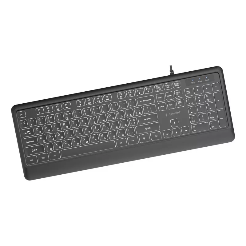 Toetsenbord multimedia USB CYRILLISCH/zwart KB-UML-04-CYRL Gembird