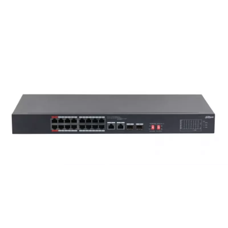 Dahua Technology PoE S3218-16ET-135 netwerkswitch unmanaged L2 Gigabit Ethernet (10/100/1000) Power over Ethernet (PoE) 1U zwart