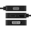 ICY BOX IB-DK1104-C 4in1, HDMI, DP, DVI-D, VGA