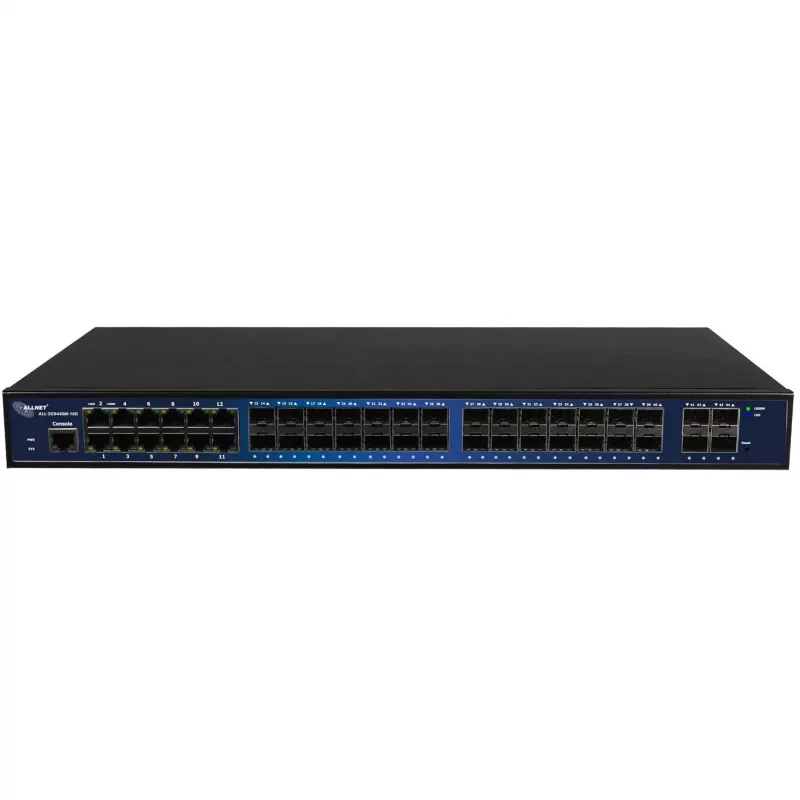 ALLNET Switch managed 44 poorten Gigabit 12x LAN 28x SFP 4x SFP+ - - 1 - - 1 - - 1 - Switch - koperkabel