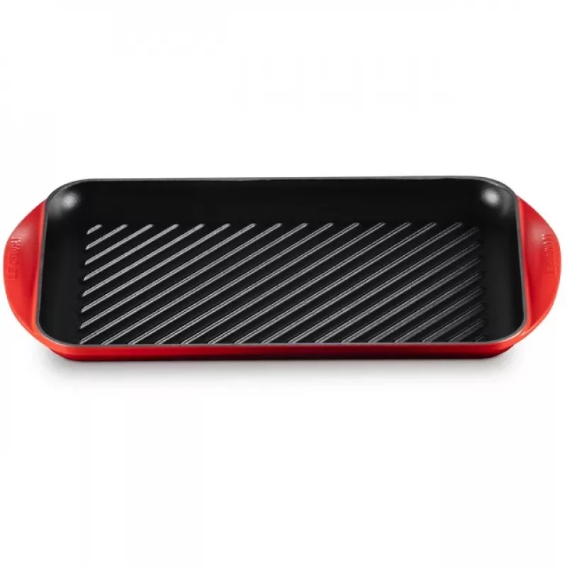 Le Creuset grote grillplaat 47x25x32 kers
