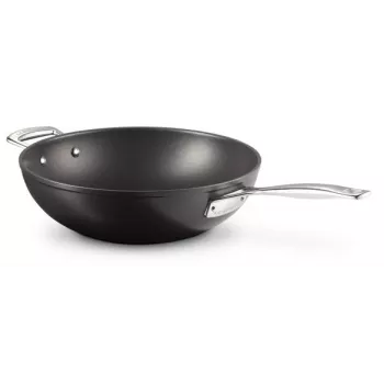 Le Creuset Toughened Non-Stick wok 30 cm zwart/zilver