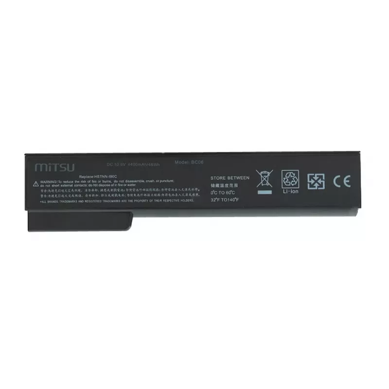 Accu voor HP EliteBook 8460p, 8460w 4400 mAh (48 Wh) 10,8 - 11,1 volt