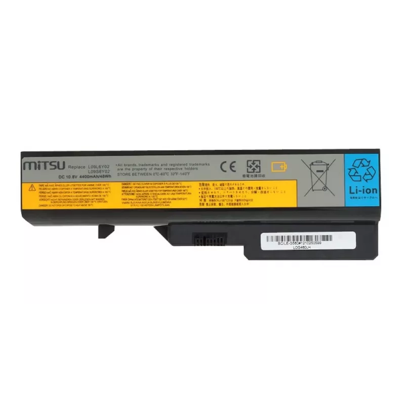Accu voor Lenovo IdeaPad G460, G560 4400 mAh (48 Wh) 10,8 - 11,1 volt