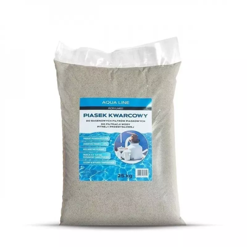 Acrylmed kwartszand voor zwembadfilter, 25 kg