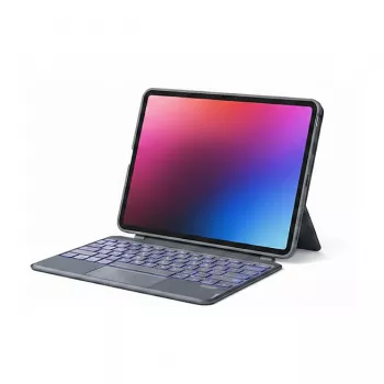 Inateck KB403-10 iPad-toetsenborthoes, QWERTZ, grijs (KB403-10_GRAY)