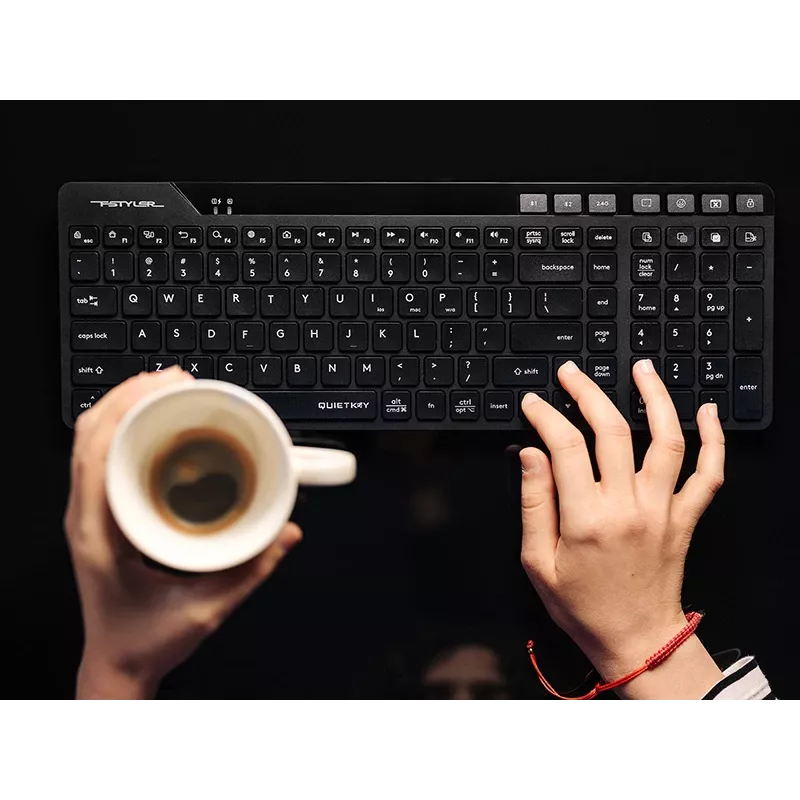 A4Tech Fstyler FBK27C AS 2,4GHz+BT stil toetsenbord, zwart