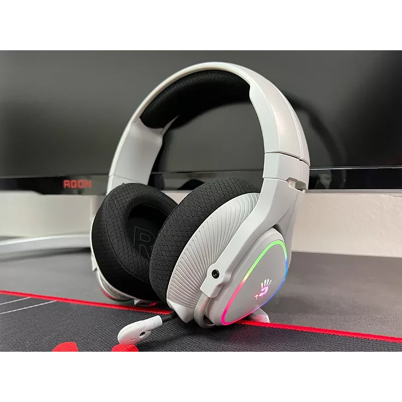 A4Tech 47752 Bloody MR710 RGB gaming draadloze headset, grijs