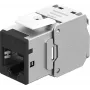Goobay Keystone-module RJ45 CAT 6A, STP, slank, zwart (77943)